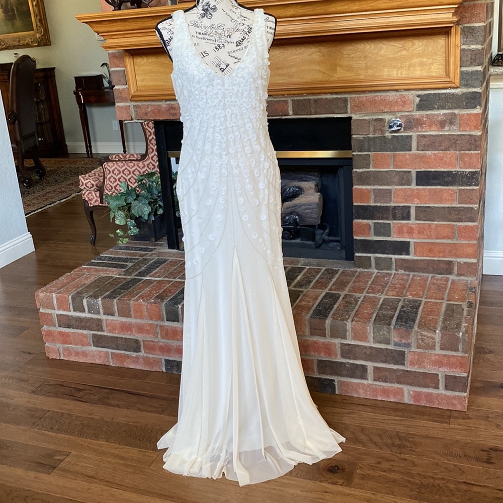 Mermaid style DBS Prom or Formal dress in Ivory/gorgeous embellishments.